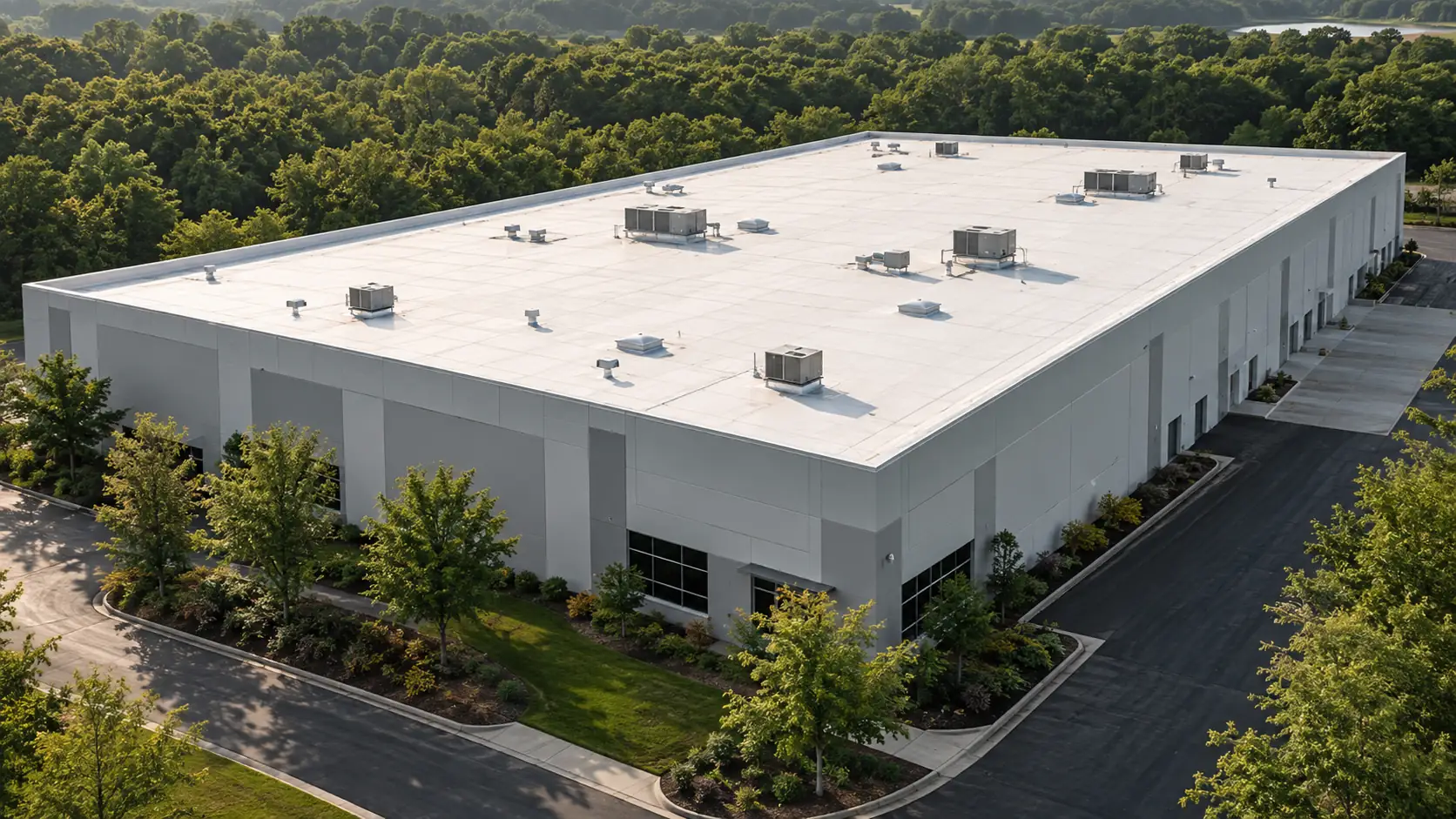 Commercial TPO Flat Roof — Retail Building